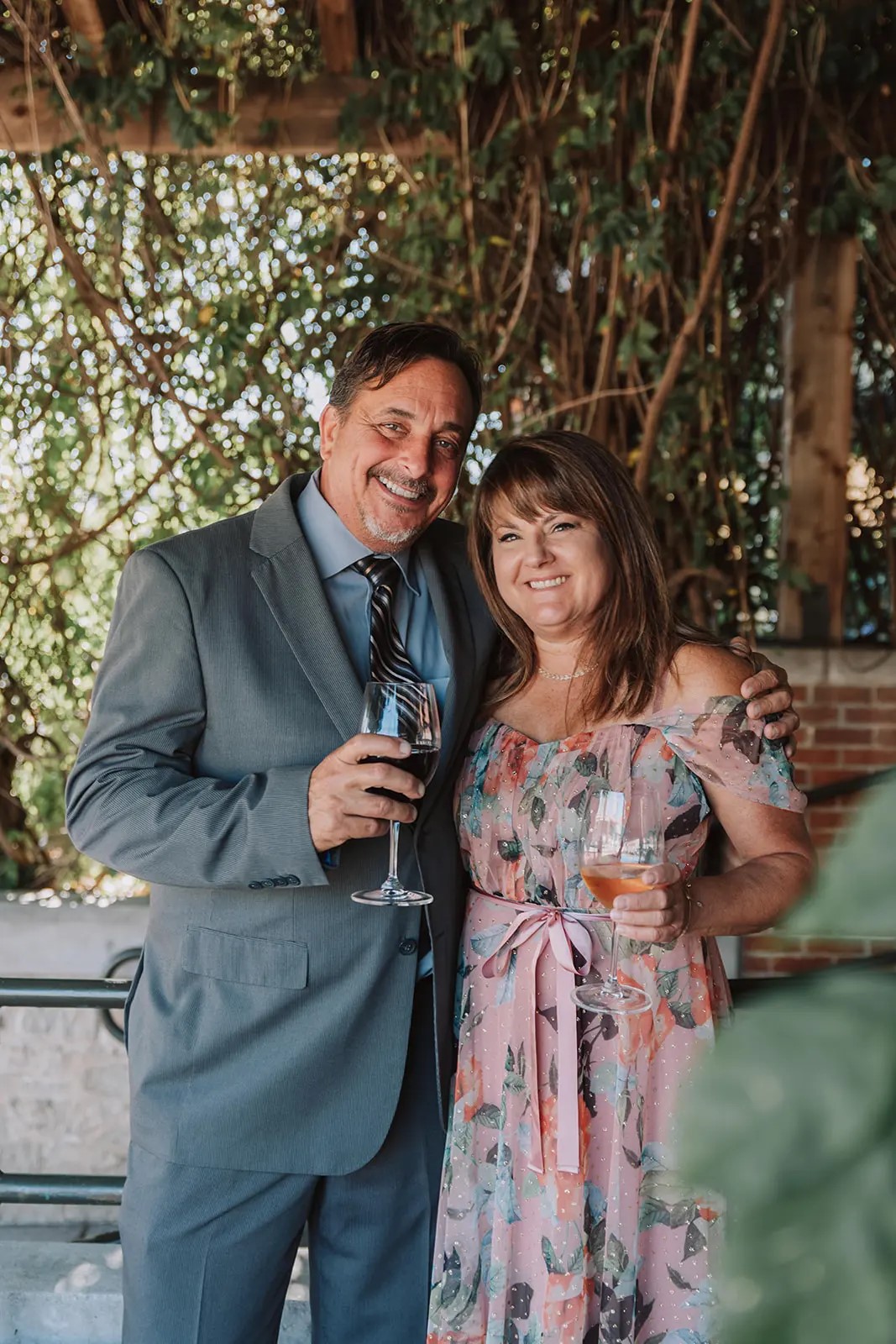 Bill Cassell and his wife at the vineyard